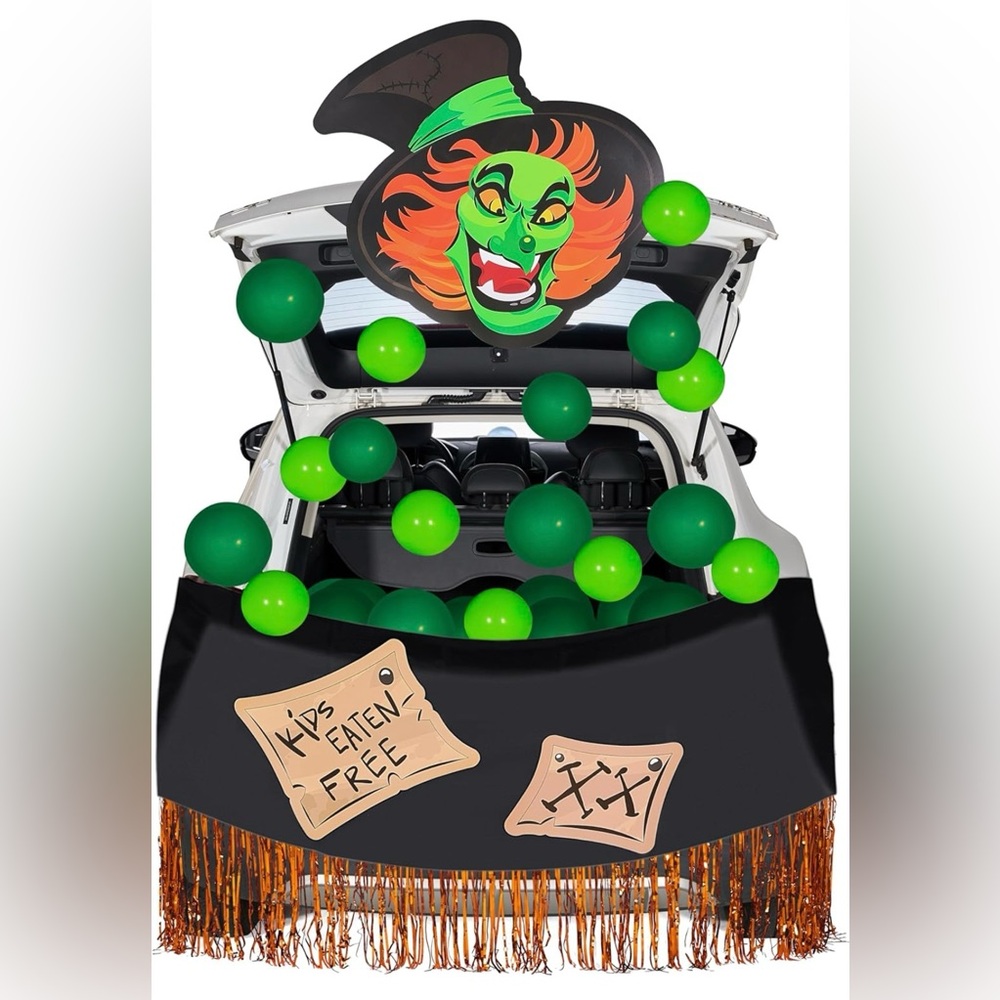 Halloween Trunk Or Treat Car Decorations Kit With Witch’s Soup Theme